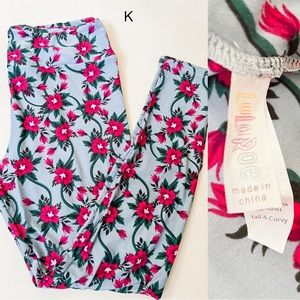 Lularoe Floral TC Leggings